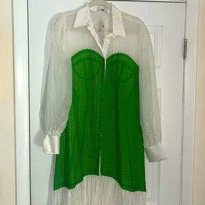 RA for anthropology vintage green dress size medium